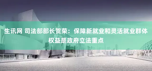 生讯网 司法部部长贺荣：保障新就业和灵活就业群体权益是政府立法重点